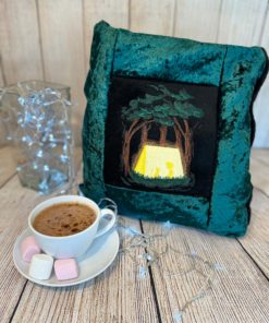 Midnight Camping Quillow / Throw Cushion